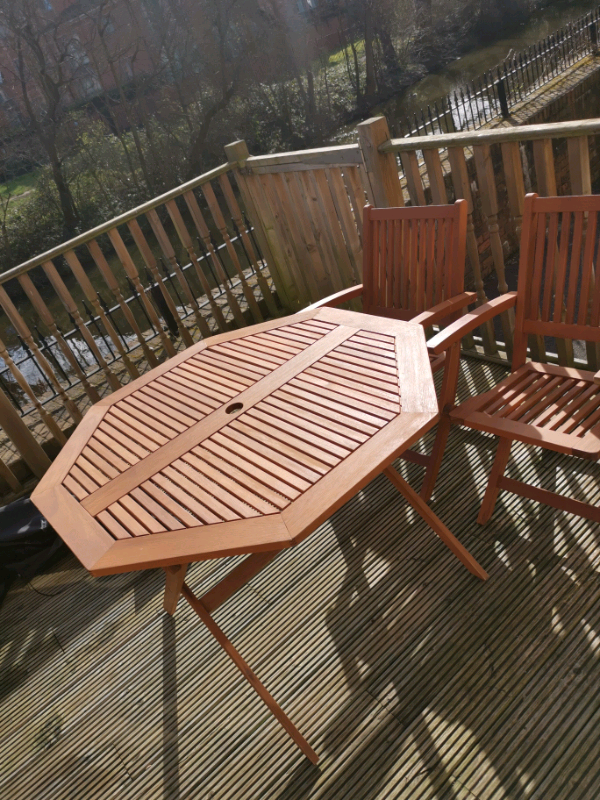 Garden table with 4 folding chairs | in York, North Yorkshire | Gumtree