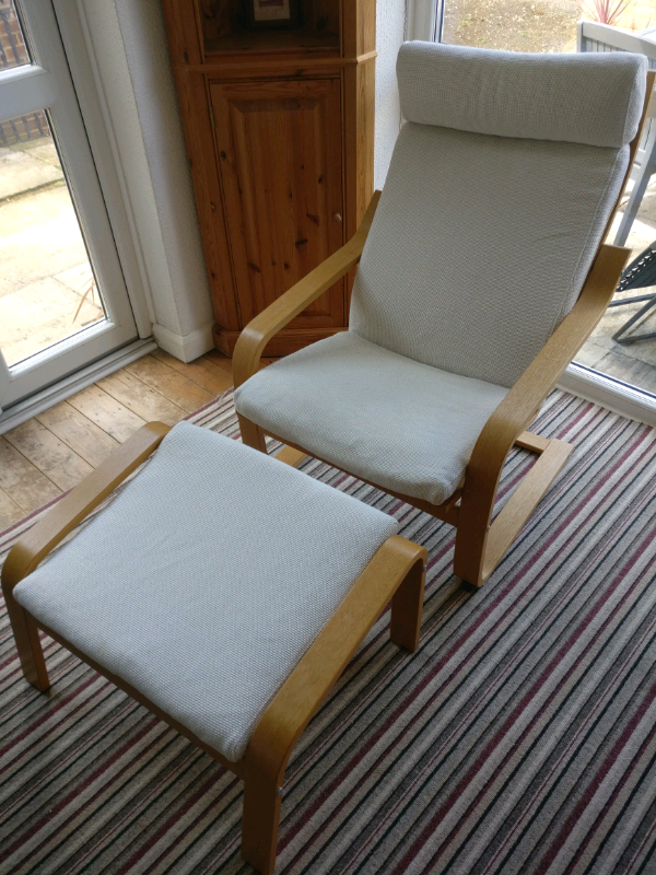 IKEA Poang Chair and foot stool | in Haddenham, Buckinghamshire | Gumtree