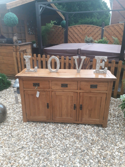 Oak Furniture Land Original Rustic Oak Sideboard In Telford Shropshire