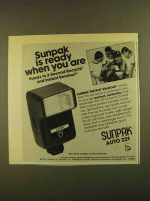 1979 Sunpak Auto 221 Flash Ad - Ready When You Are