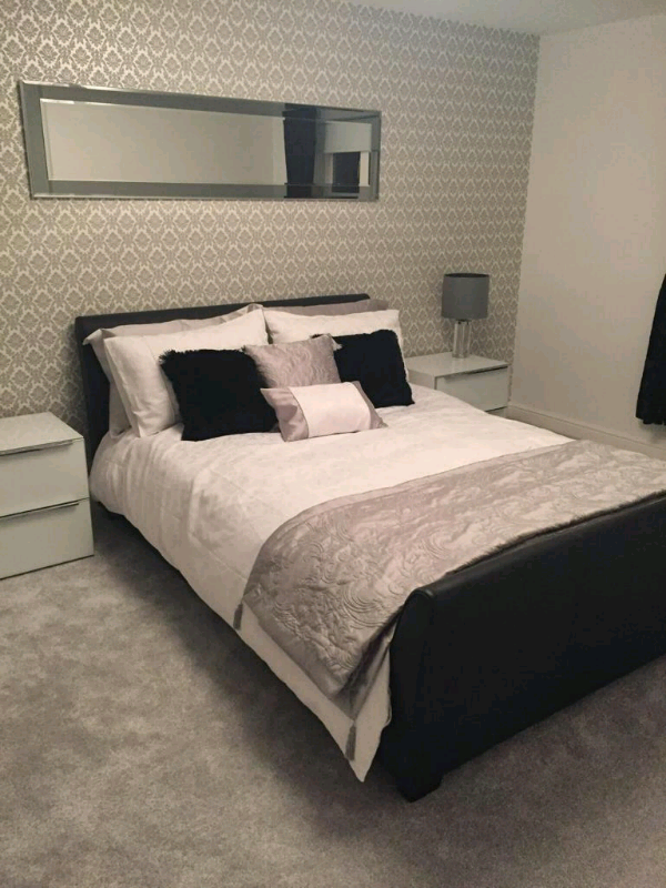 King size leather sleigh style bed frame in Doncaster, South Yorkshire Gumtree