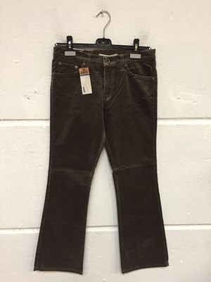 Mavi Ladies Velvet Pants Model 136 Mid-Rise, Flare Brown W31 L34