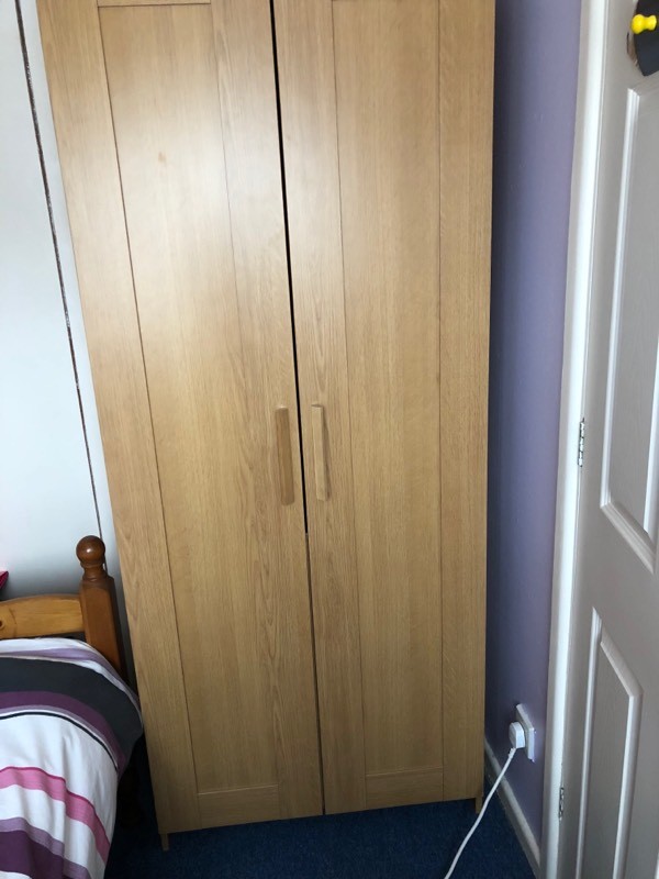 IKEA Brimnes 2 door oak effect wardrobe in Southampton, Hampshire