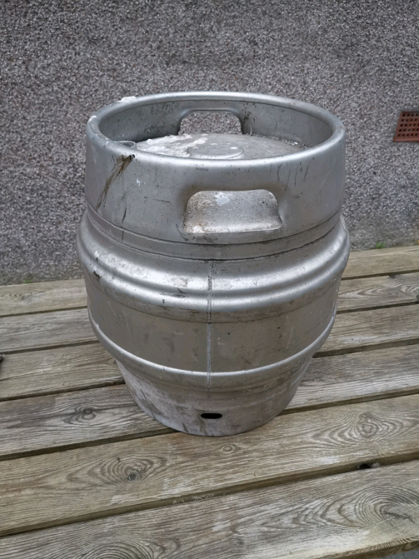 Aluminium Beer keg strong man upcycle to stool in Alloa