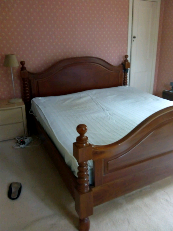 Super king size mahogany bed in Mossley Hill, Merseyside