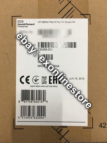 733459-B21 - HPE 2650W Performance Platinum Hot Plug Power Supply Kit