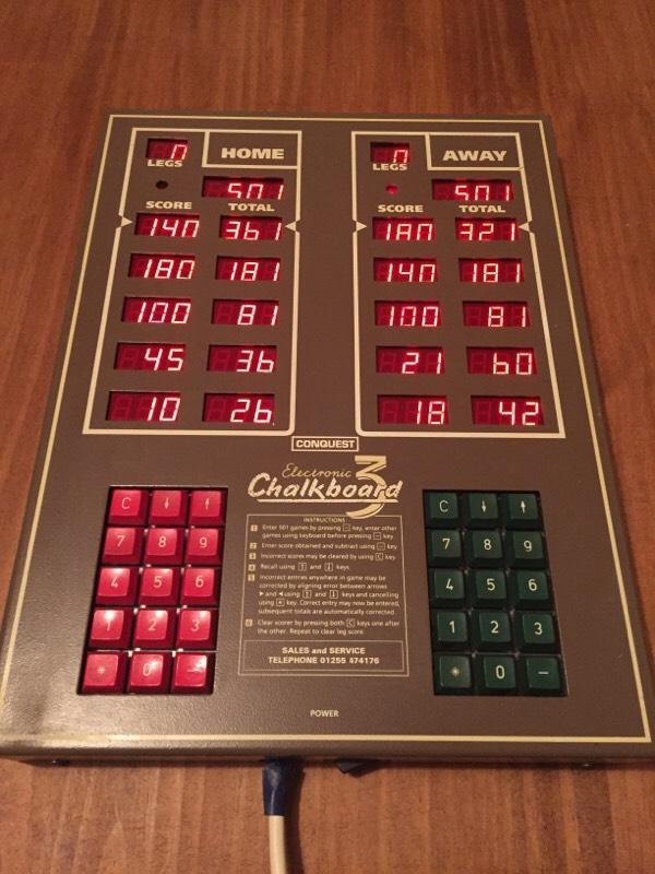 Electronic darts scorer Conquest Chalkboard 3 in Bicester