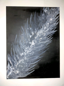 Structural Feather Abstract Paintings