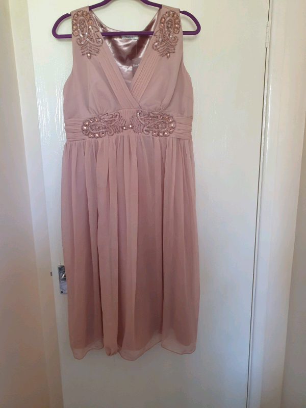 Berkertex Dusky Pink Bridesmaid Dress Size 16 18 In Wrexham