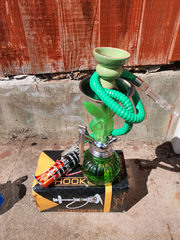 SHISHA HOOKAH, SMALL HOOKAH TRAVEL KIT 1 PIPE + CHARCOAL, HOOKAH in