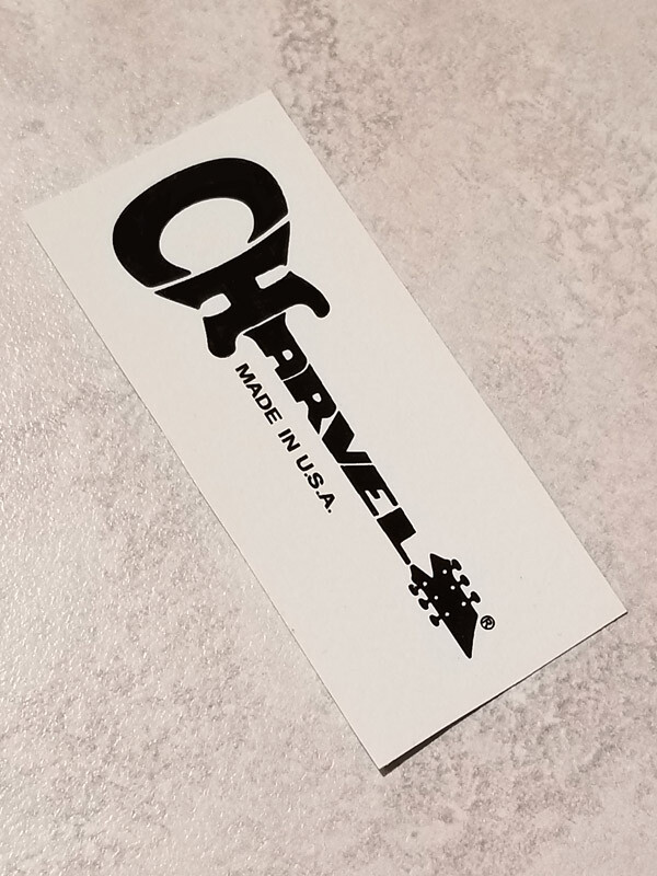 Charvel USA Str-style Early 1980s Waterslide Headstock Decal BLACK