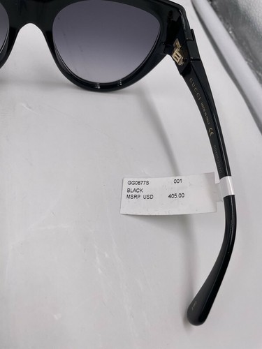 Pre-owned Gucci Sunglasses Gg0877s Black/grey 56-18-130 Women Black Case In Gray