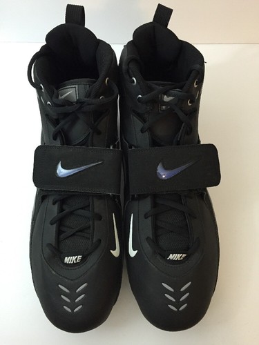 NWOB Mens NIKE Sz 16 TEAM-CODE D 3/4 Cleats 315771 011 Black Football Cleats