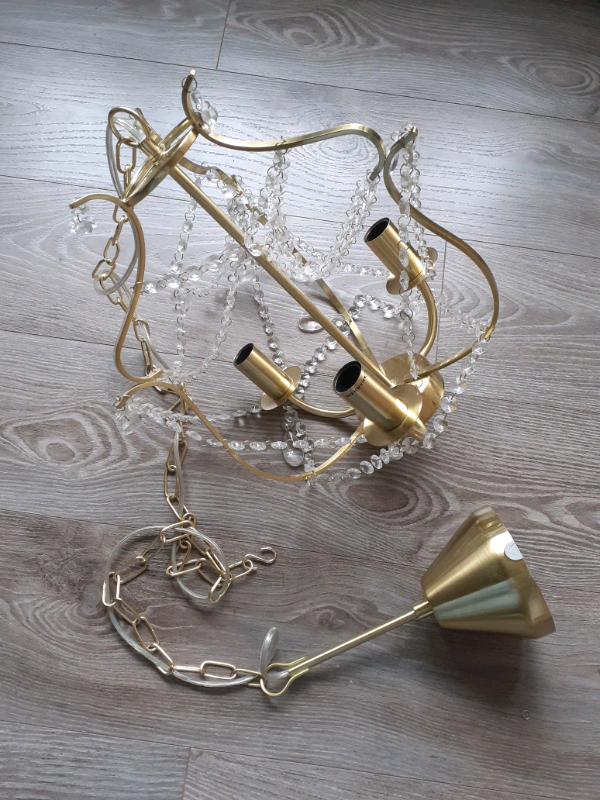 Ikea Kristaller chandelier gold colour in Bellshill, North Lanarkshire Gumtree