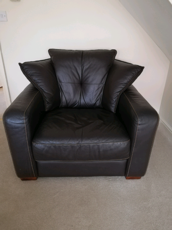 Dark Brown leather armchair in Kidderminster, Worcestershire Gumtree