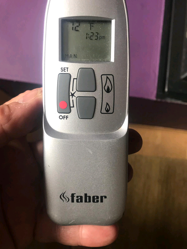 Faber Triple M Remote Control gas fire. in Leeds, West Yorkshire