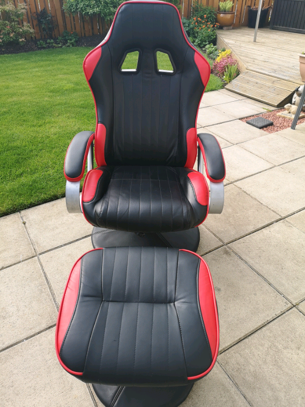 Gaming chair and foot rest in Cumbernauld, Glasgow Gumtree