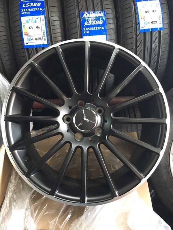 NEW LATEST 18'' MERCEDES C63 AMG BLACK EDITION ALLOY WHEELS AND X4