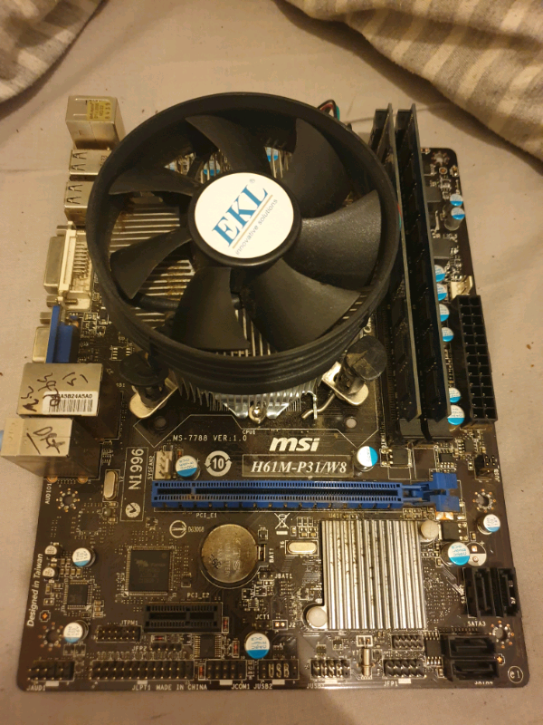 Intel core i5 3470 motherboard bundle 8gb ram plus cooler in