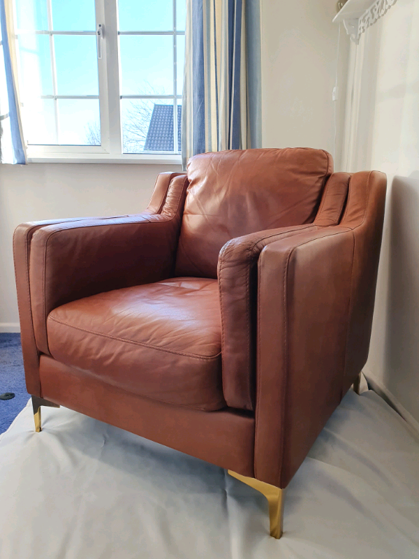 Tan Leather Armchair. ♤Must Go♤ in Sydenham, Belfast Gumtree