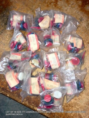 LOT OF 16 NOS ITT CANNON ELECTRIC MS27468T15B18P CONNECTORS FREE SHIPPING BOX A
