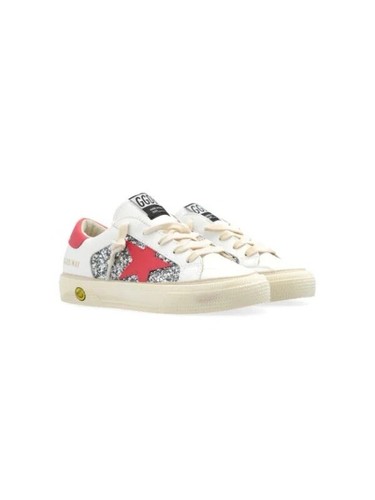Pre-owned Golden Goose May Red/silver Sparkle Sneakers Brand 39eu