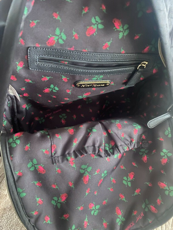 Betsey Johnson backpack Black with Sugar Skull Charm
