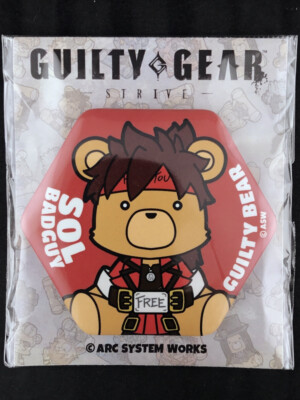 Guilty Gear Strive GUILTY BEAR Sol Badguy Can Badge Pin MIKI New