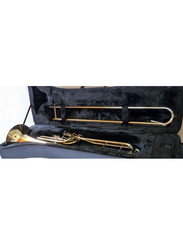 The O'Malley ContraBass Trombone key of F with D/Bb valves  O'Malley Contra bass