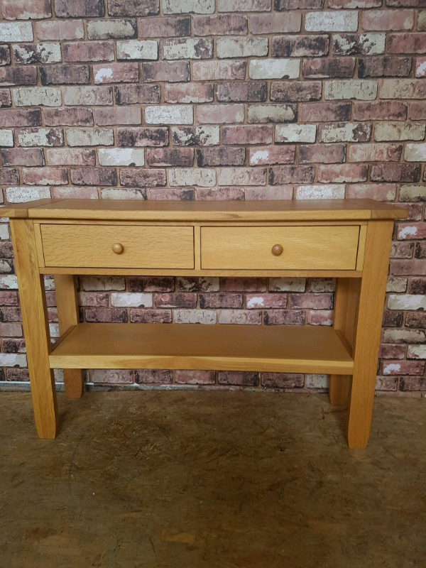 solid oak hallway table