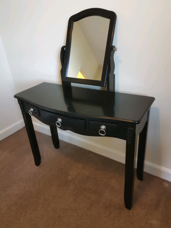 Black Wood Dressing Table And Mirror In Ipswich Suffolk Gumtree