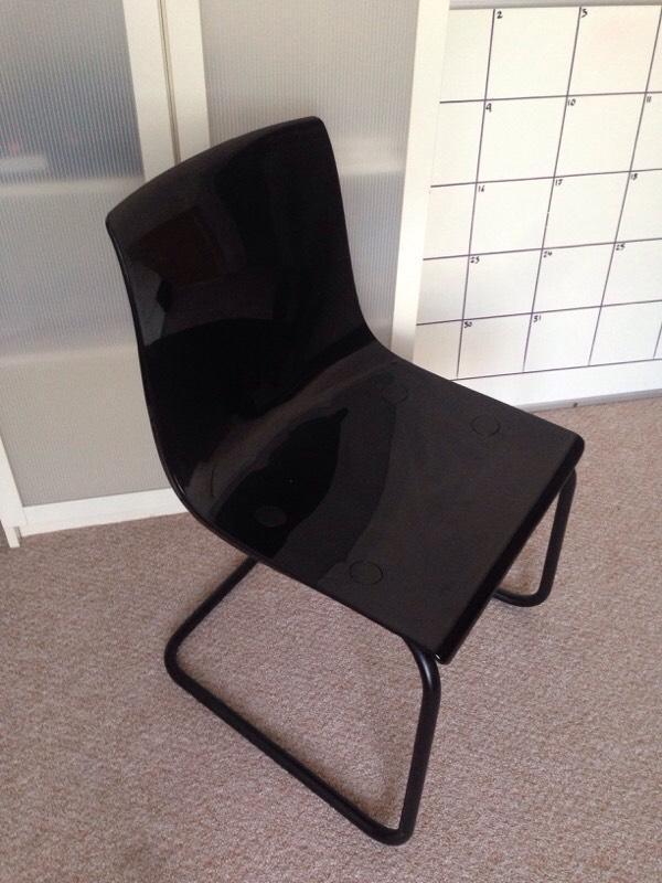 Set of four black Ikea Tobias dining chairs in Victoria Park, London