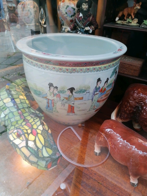 Very large oriental fish bowl, planter | in Folkestone, Kent | Gumtree