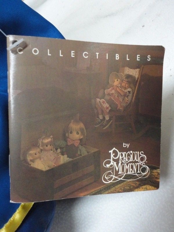 VTG. Precious Moments Composition Doll - Graduate with Stand - 16 Inch w/Booklet