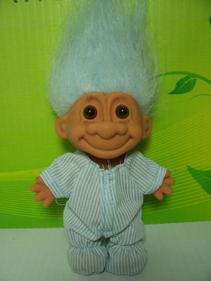 NIGHTY NIGHT BOY IN PJ'S /PAJAMAS - 5'' Russ Troll Doll - NEW IN ORIGINAL BAG