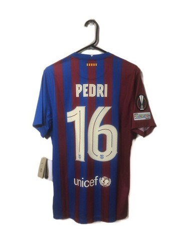 Pedri #16 Barcelona Medium 2021/22 Europa League Home BNWT