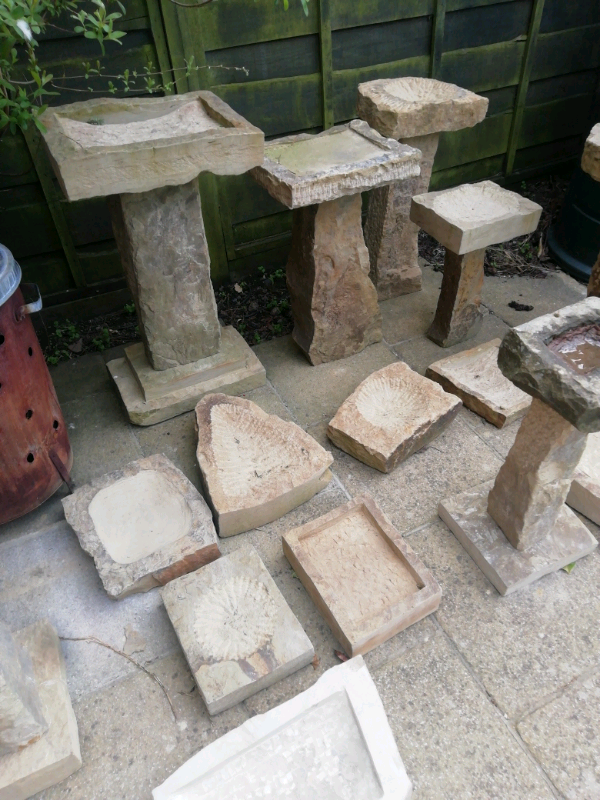 Yorkshire stone bird baths and feed tables | in East 