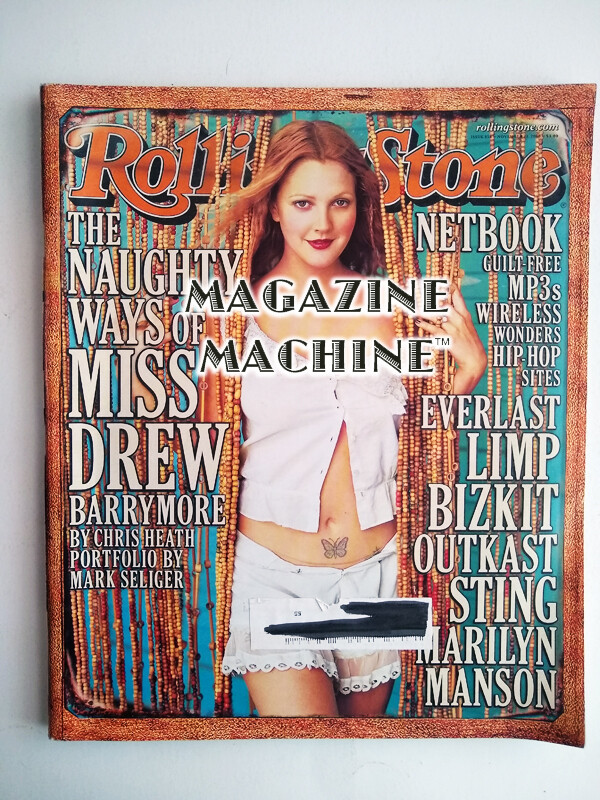 Drew Barrymore Rolling Stone magazine limp bizkit outkast sting marilyn manson