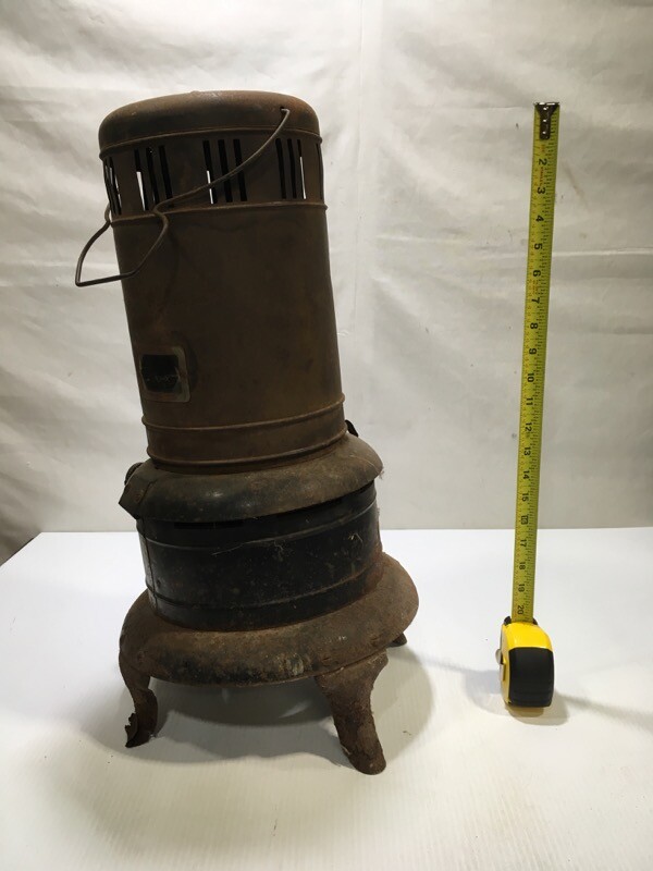 antique heater kerosene portable indoor outdoor parlor cabin oil