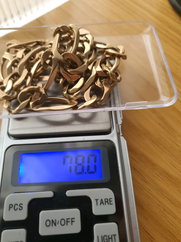 Heavy 9ct gold figaro chain huuuge 78 grams in Poole, Dorset Gumtree