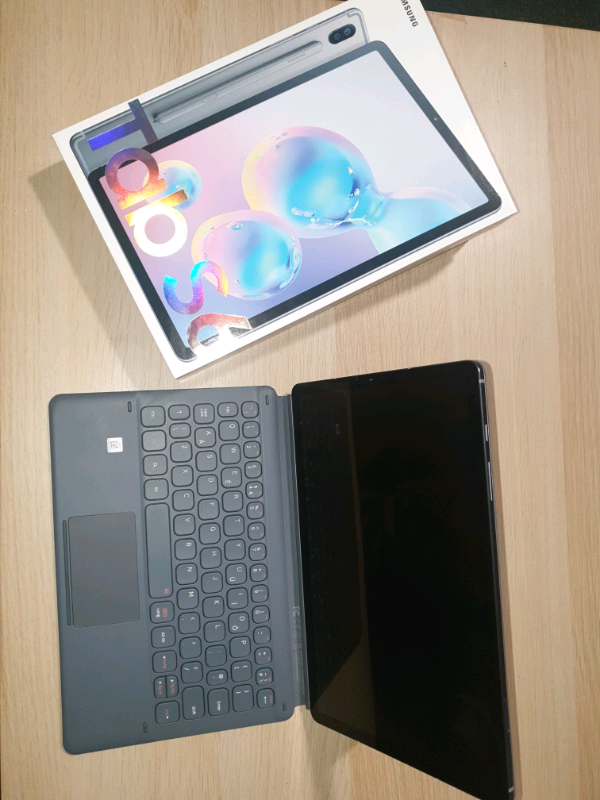 samsung galaxy tab s6 with keyboard and pen