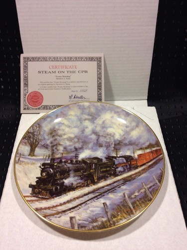 Steam on the CPR limited edition collector plate 4729/15000 Frosty Morning