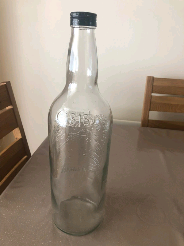 Large 3 litre vintage Smirnoff vodka empty bottle money box in