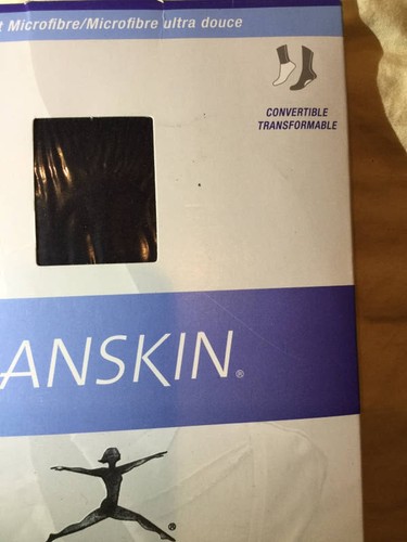 DANSKIN~WOMENS ULTRASOFT CONVERTIBILE BACKSEAM TIGHT~BLACK (D)MIP