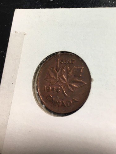 King George VI 1944 Canada 1 Cent Coin WW2 COPPER Circulated FS