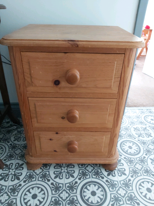 Solid pine bedside table | in Norwich, Norfolk | Gumtree