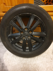 5 stud alloy wheel & tyre 