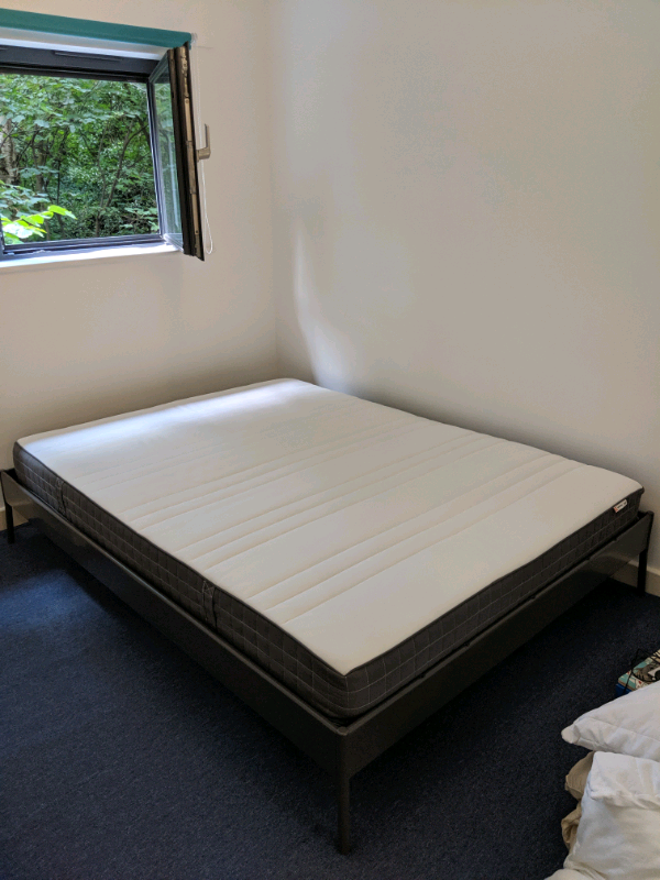 Ikea Kingsize bed, mattress and LEIRSUND Slatted bed base in Islington, London Gumtree