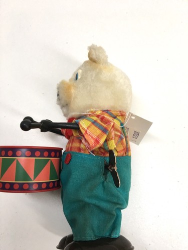 BEAR Playing Cymbals Drum WIND-UP w Box & Tag RUSS BERRIIE Yesterday's Favorites