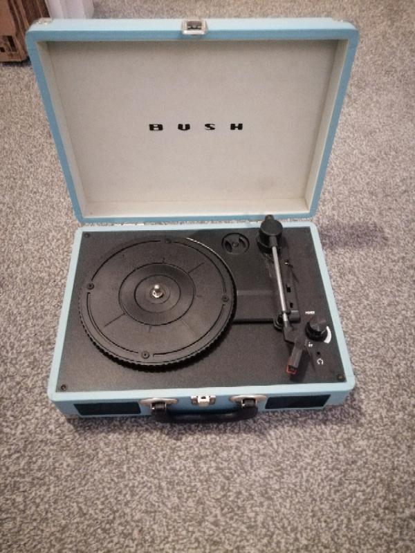 Bush briefcase/portable record player and records in Yeovil, Somerset